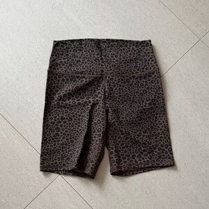 ALO Yoga Leopard Print Bike Shorts